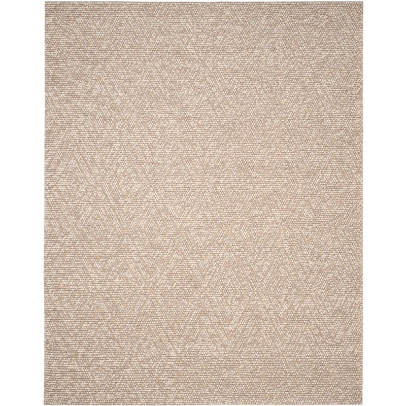 Beige Braided Handmade Reversible Wool 8' x 10' Area Rug