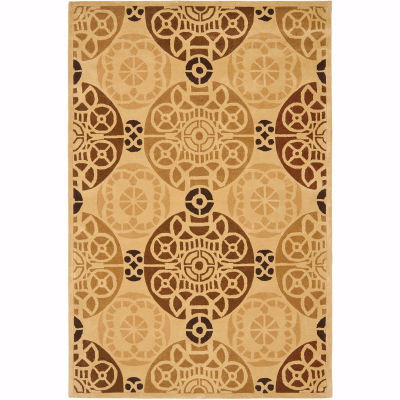 Capri 6' x 9' Gold and Multi Hand-Tufted Wool Area Rug