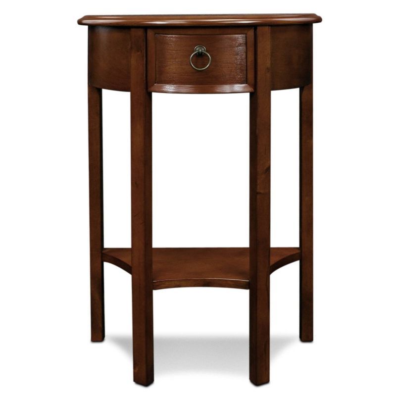 Round Chocolate Cherry Wood Hall Stand with Storage