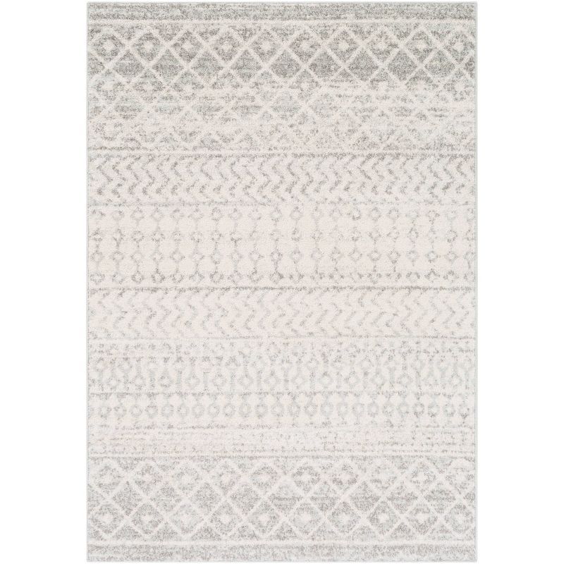 Rectangular 4' x 6' Gray Spot Easy Care Synthetic Rug