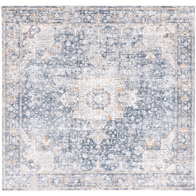 Ivory Elegance 6' Square Hand-Knotted Oriental Rug