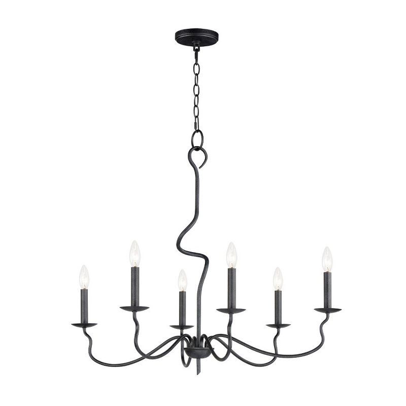 Padrona Black Oxide 6-Light Iron Candle Chandelier