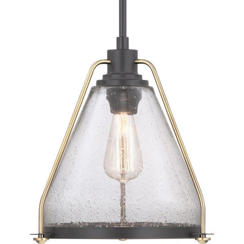 Antique Bronze Geometric Glass LED Pendant Light