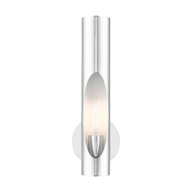 Polished Chrome Dimmable Single Light Wall Sconce