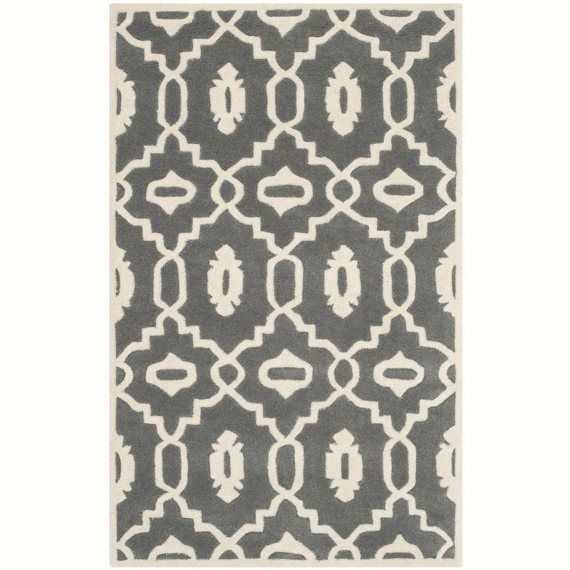 Elegant Azure Wool 4' x 6' Hand-Tufted Area Rug