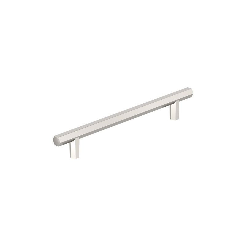 Polished Nickel 6-5/16 inch Center-to-Center Bar Cabinet Pull