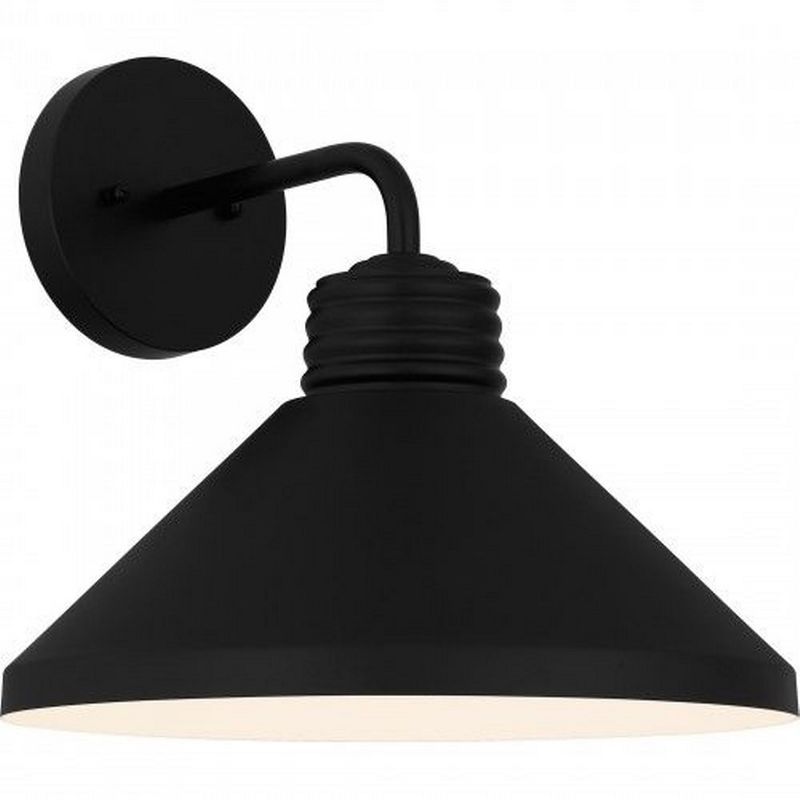 Rencher Matte Black Industrial Outdoor Wall Sconce