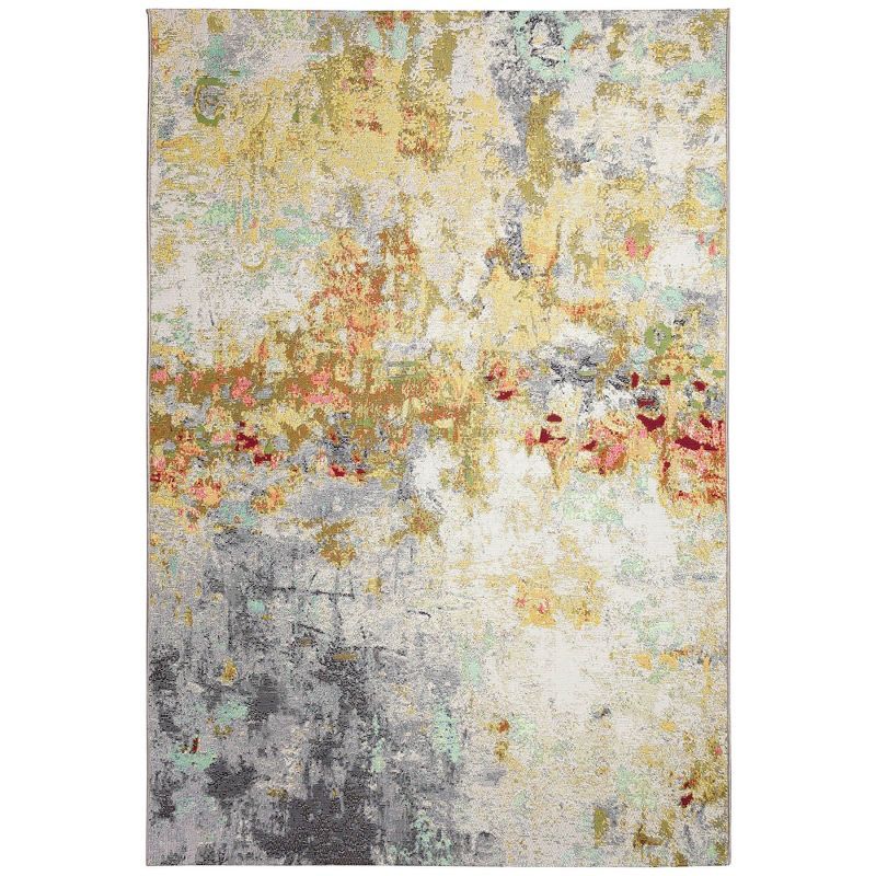 Sapphire Abstract Essence Indoor/Outdoor Flatwoven Rug 3'3" x 4'11"