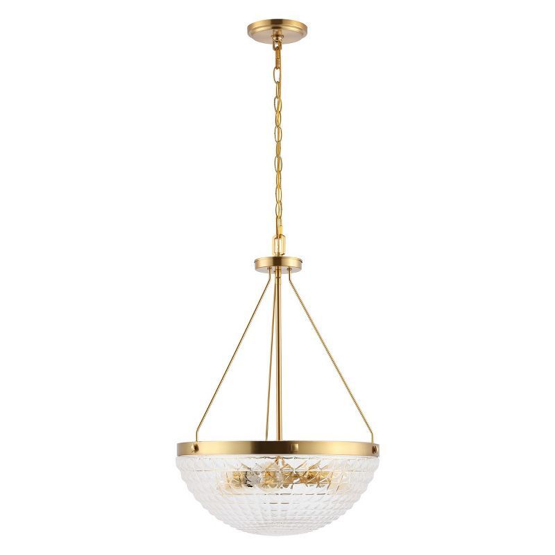 Thorin 3-Light Gold Glass LED Pendant