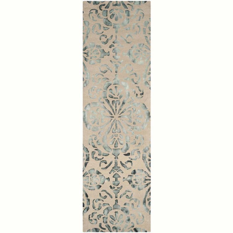 Camel Grey Hand-Tufted Wool Area Rug, 27" x 7"