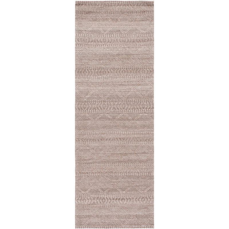 Handwoven Elegance Natural Beige Wool 27" Area Rug