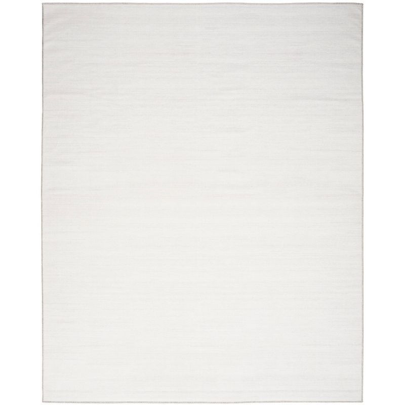 Ivory Grey 9' x 12' Washable Viscose Area Rug