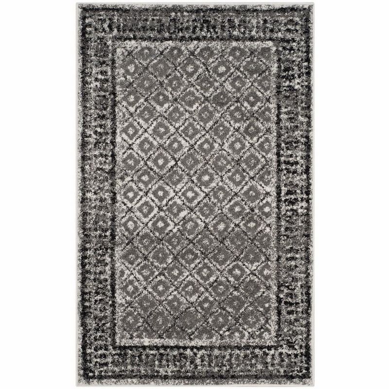 Ivory Soft Diamond Lattice 3'x5' Reversible Synthetic Rug