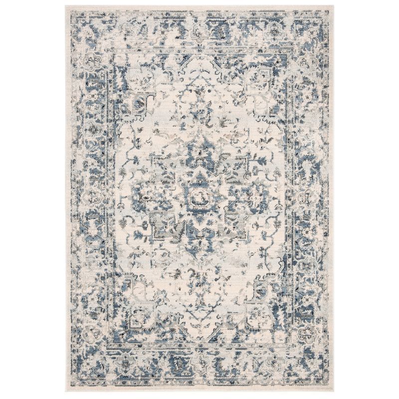 Charleston Ivory Elegance Synthetic 6' x 9' Hand-Knotted Area Rug