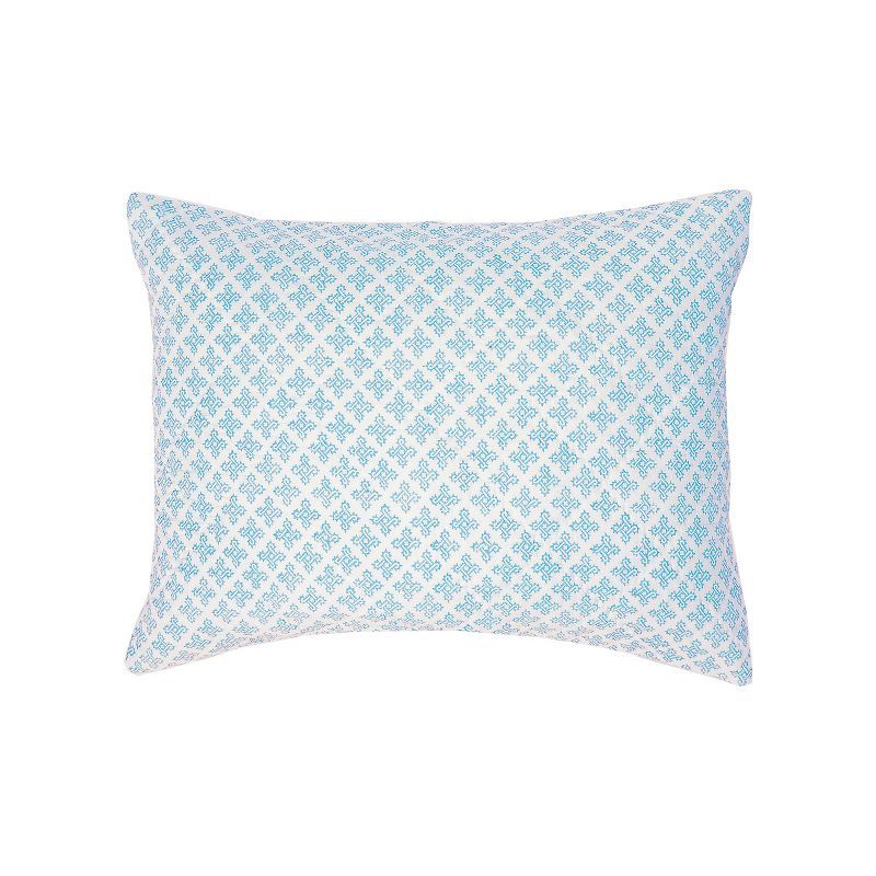 Santorini Blue Cotton Standard Sham