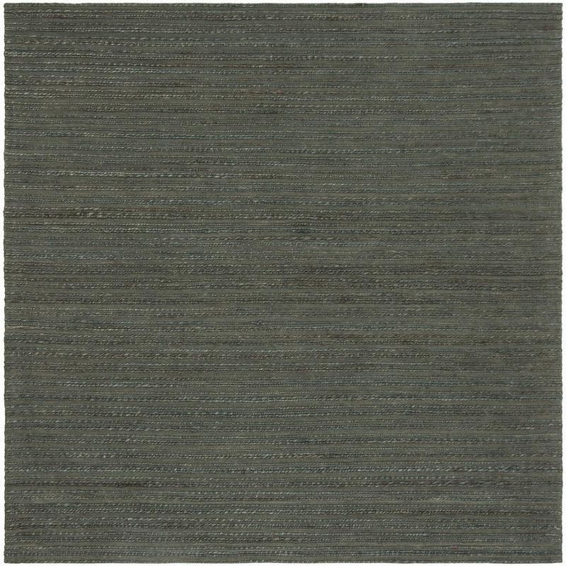 Cape Cod Dark Green Square Cotton Area Rug