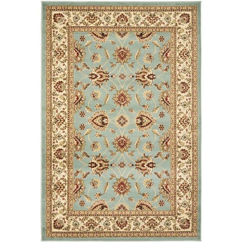 Blue and Ivory Safavid Style Rectangular Area Rug, 12' x 15'