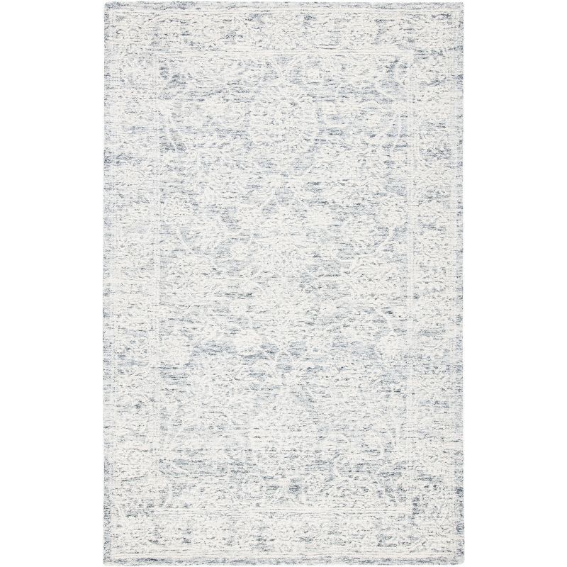 Hand-Tufted Metro Gray Wool Rectangular Area Rug - 4' x 6'