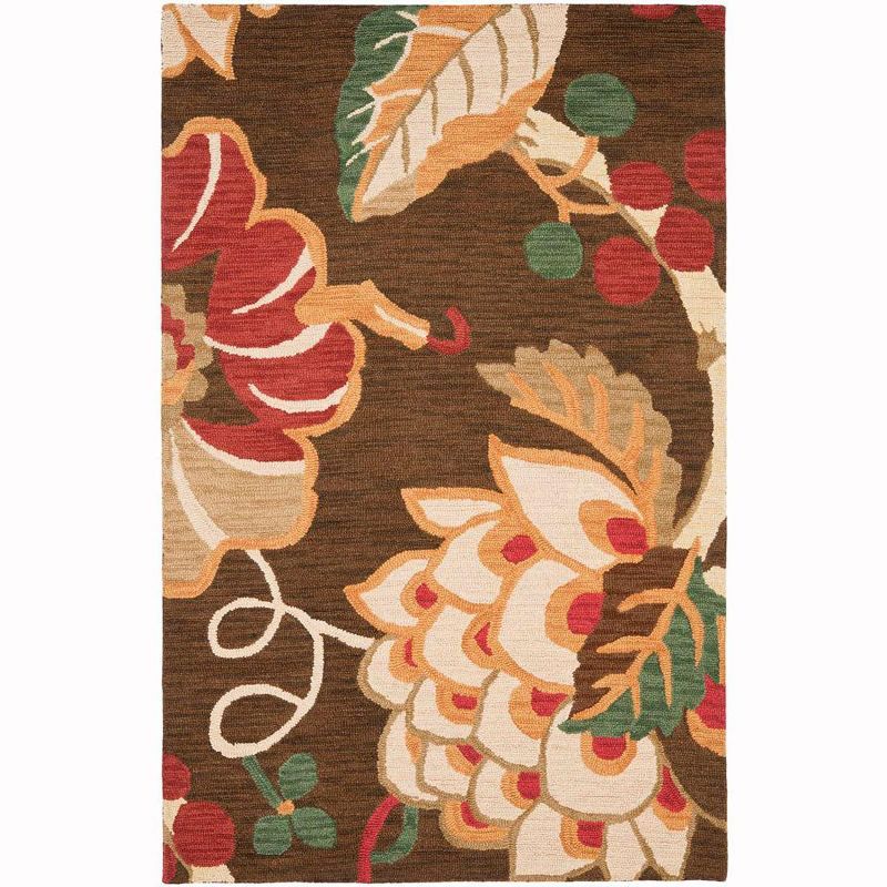 Jardin Brown Floral Hand-Tufted Wool Area Rug 8' x 10'