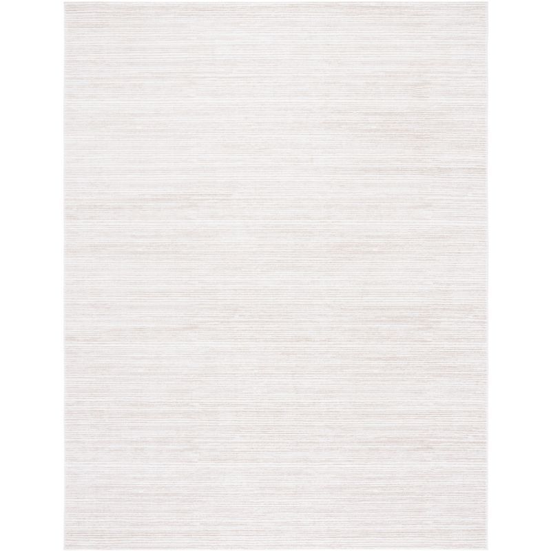 Ivory Hand-Knotted Wool and Synthetic 8' x 10' Area Rug