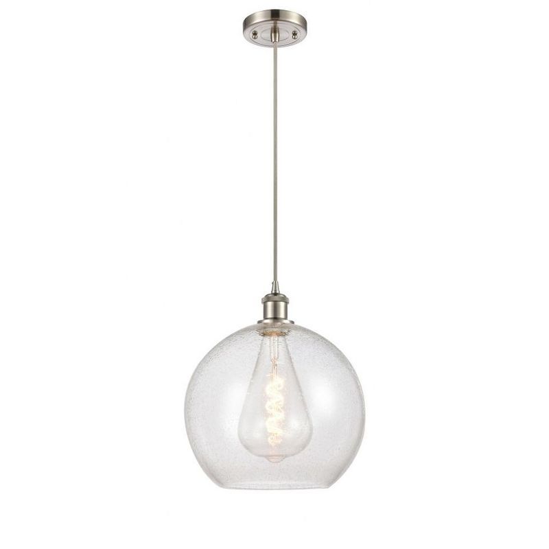 Athens Matte Black Mini Pendant Light with Clear Glass Shade