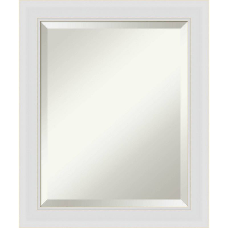 Soft White Rectangular Bathroom Vanity Wall Mirror