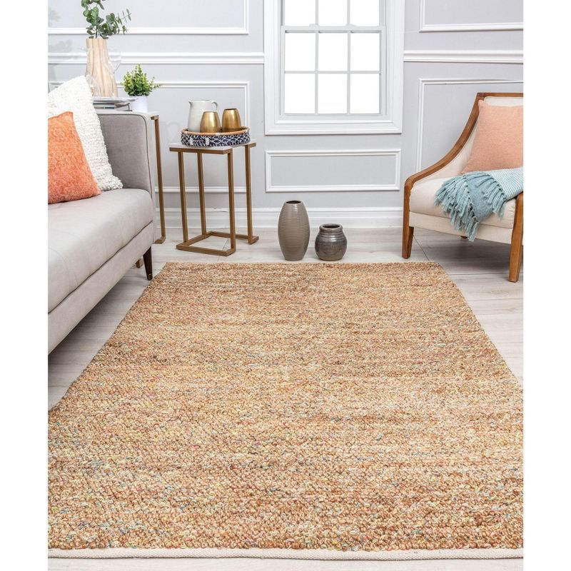 Handmade Solid Orange Wool 8' x 10' Area Rug