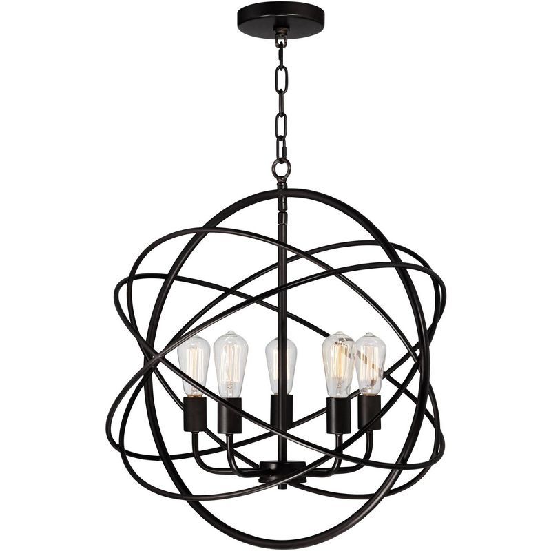 Ellery Bronze Orb 5-Light LED Chandelier