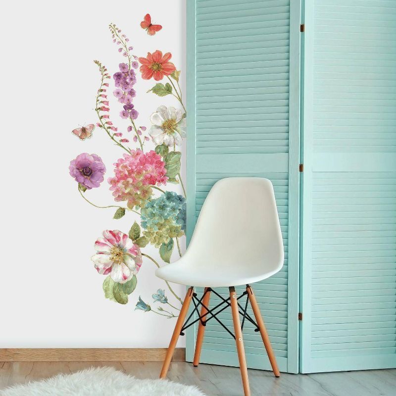 Lisa Audit Garden Flowers Peel and Stick Giant Wall Decals