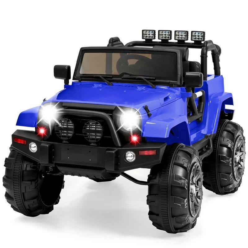 Blue 12V Kids Ride-On SUV with Remote Control and LED Lights