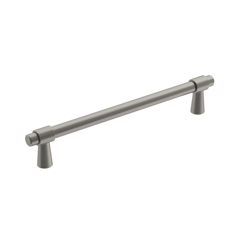 Satin Nickel Modern Cabinet Bar Pull with Mounting Hardware