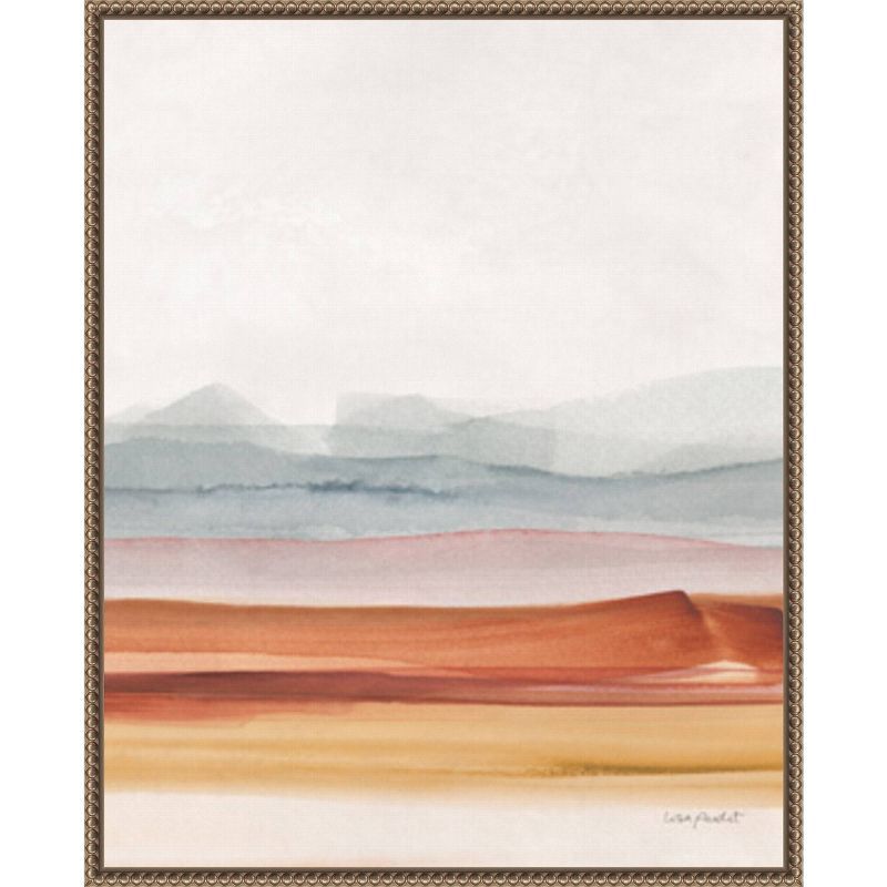 Sierra Hills Abstract Landscape Canvas Print with Bronze Frame