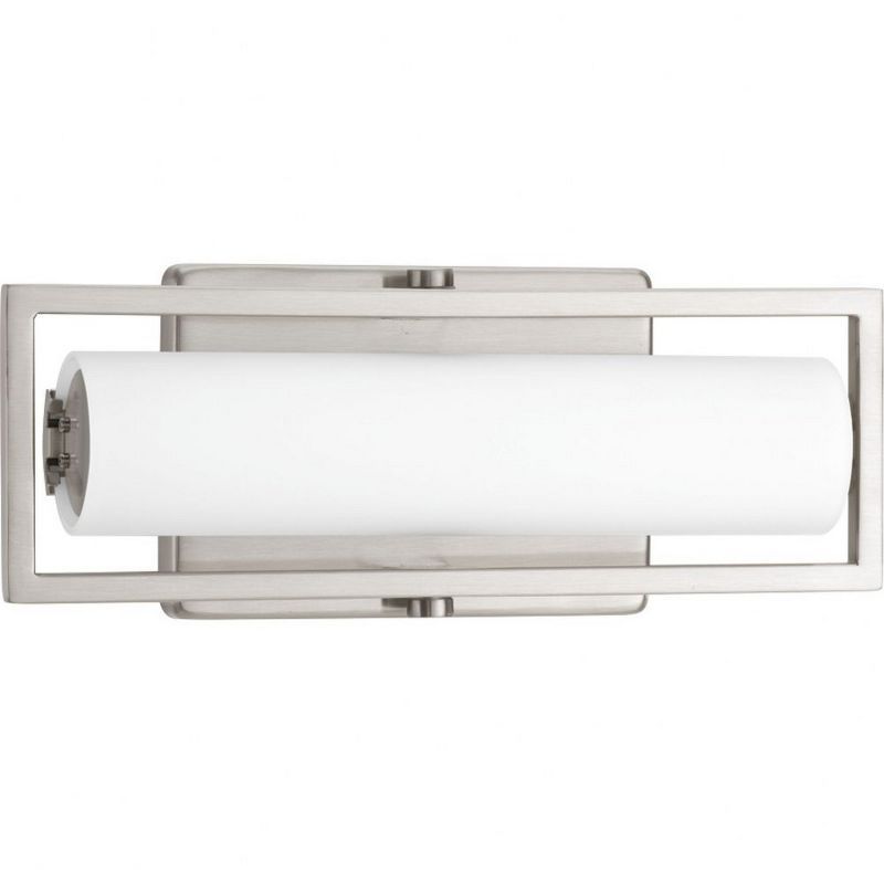 Brushed Nickel 12" LED Cylinder Vanity Light