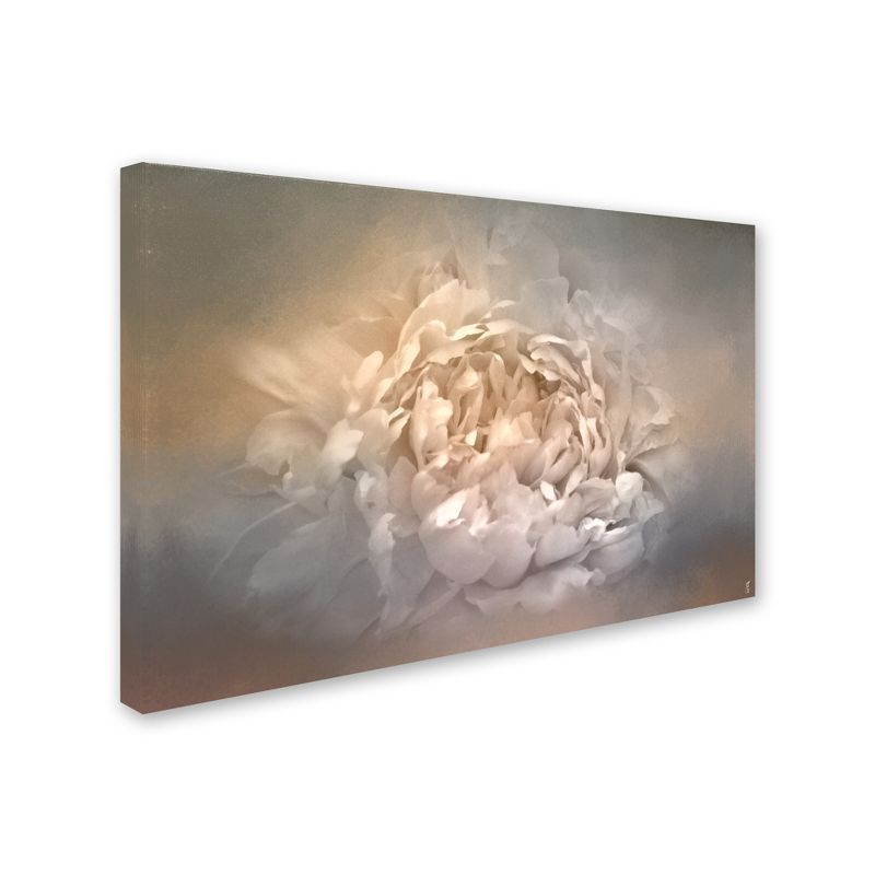 Blushing Silver and Gold Peony Canvas Landscape Art