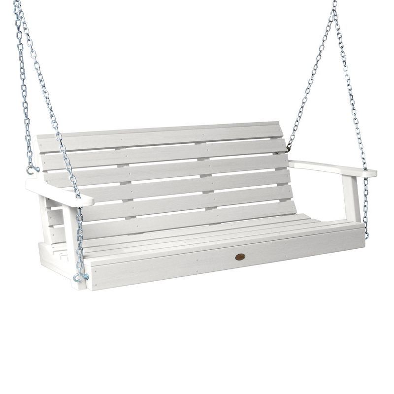 White 5ft Modern Weatherly Porch Swing with Chains