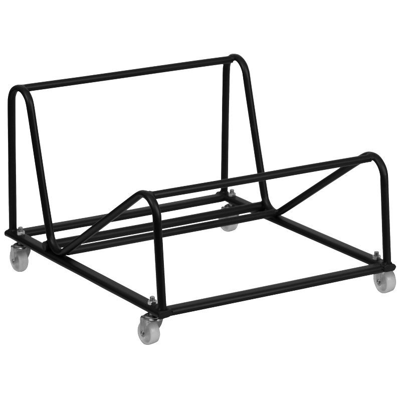 Black Steel Sled Base Stack Chair Dolly