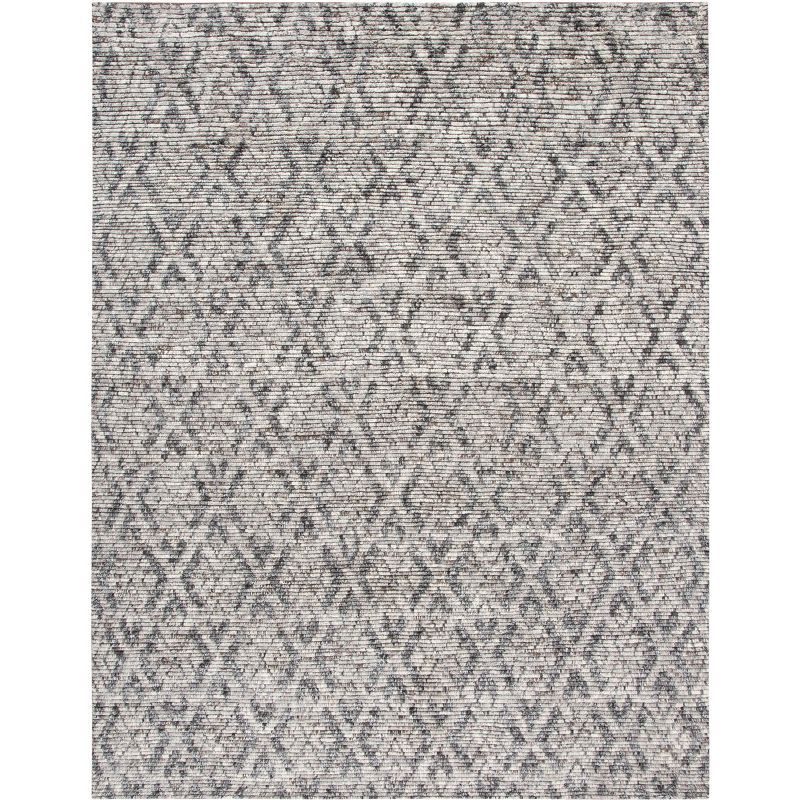 Gray Hand-Knotted Wool 8' x 10' Area Rug