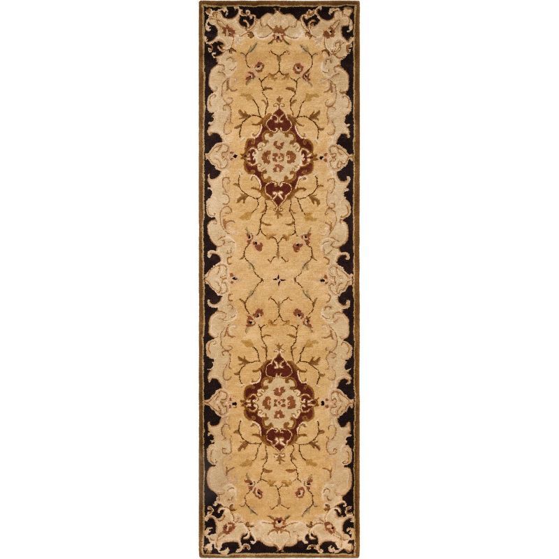 Gold and Cola Hand-Tufted Wool Runner Rug