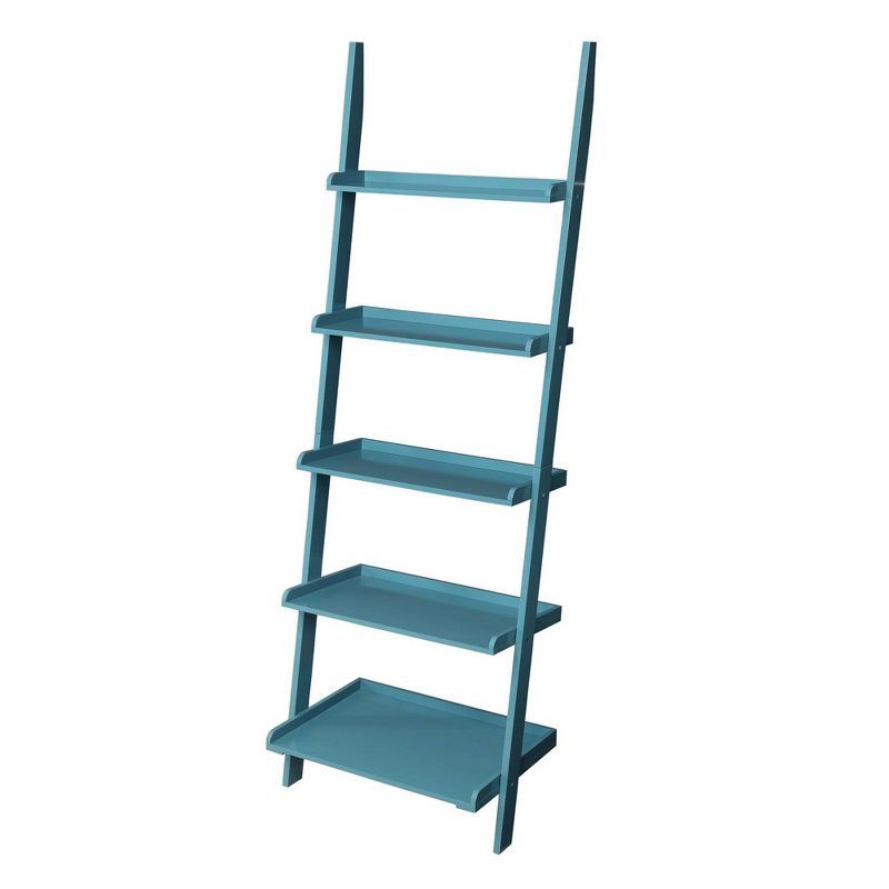 72.25" Blue Pine French Country Bookshelf Ladder