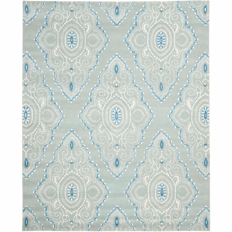 Handmade Tufted Wool Rectangular Area Rug 10' x 14' - Blue