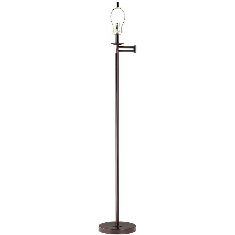 Classic Bronze Adjustable Swing Arm Floor Lamp Base 60.5"