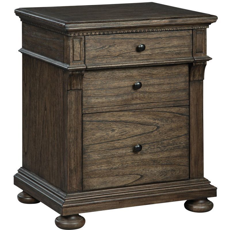 Traditional Brown 2-Drawer Legal Size File Cabinet