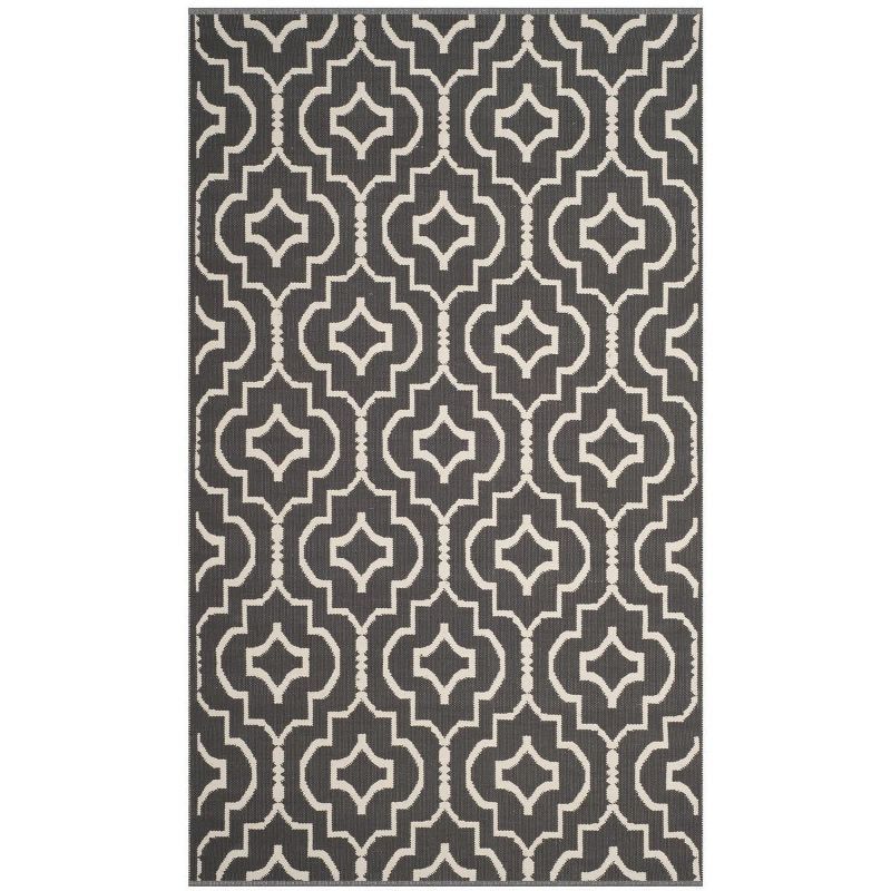 Montauk Dark Grey and Ivory Hand Woven Wool Area Rug