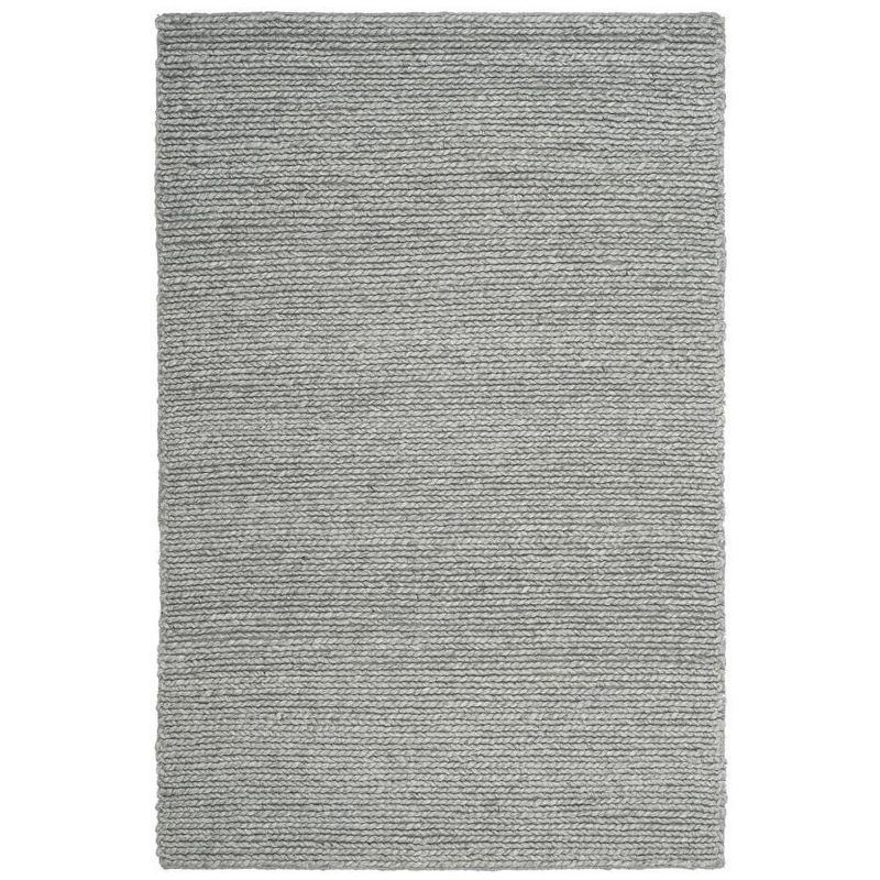 Steel Gray Hand-Tufted Wool and Viscose 4' x 6' Rug