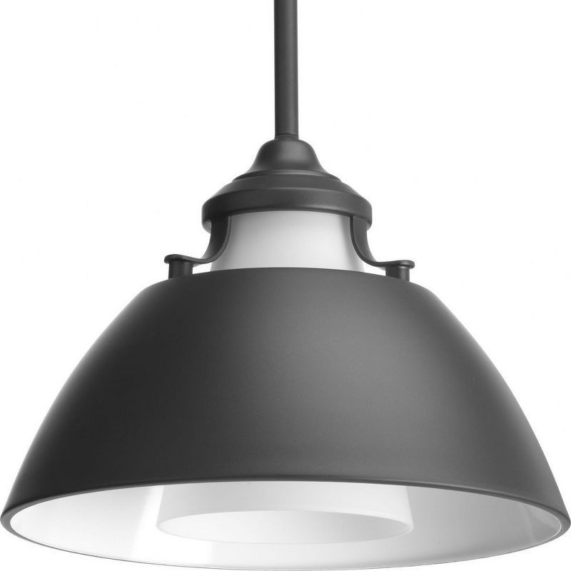 Graphite and White Glass Mini Pendant Light