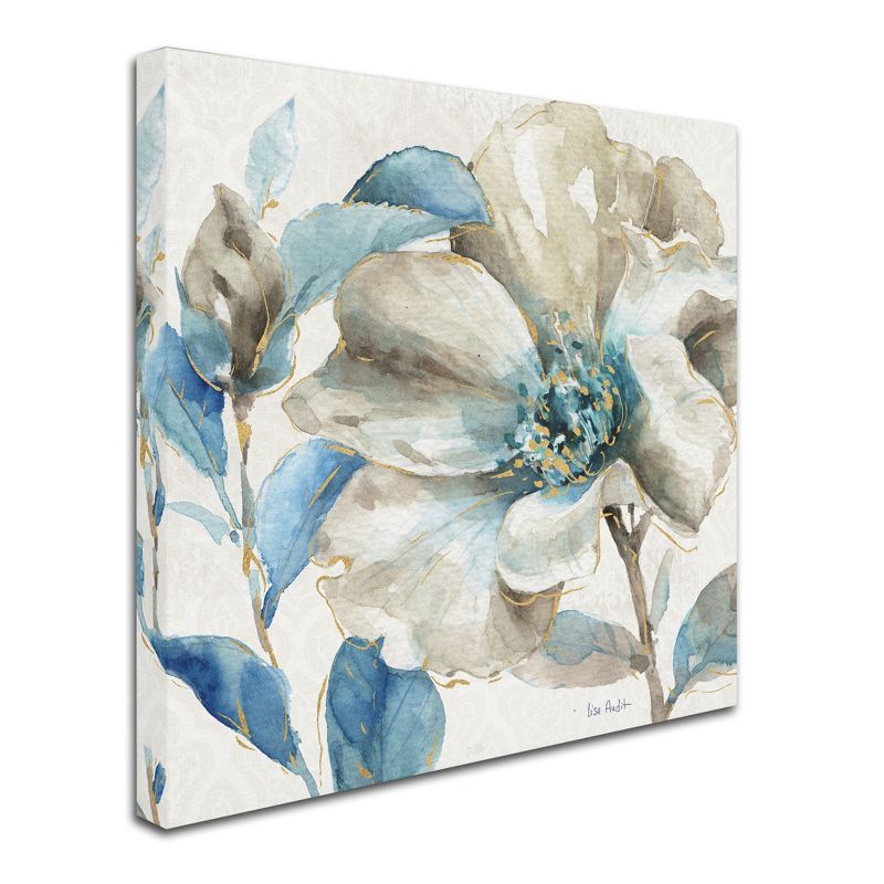 Indigold IV Blue and White Floral Canvas Art