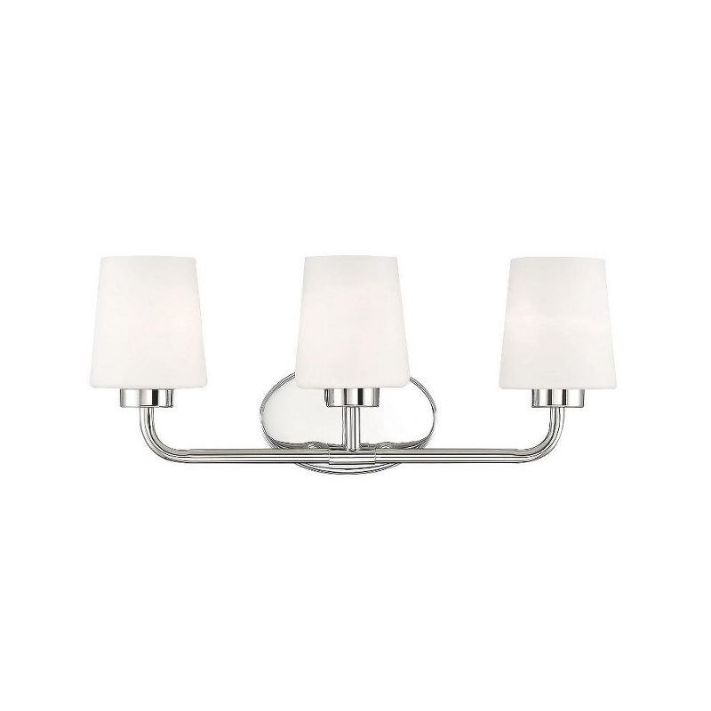 Capra Polished Nickel 3-Light Bathroom Vanity Fixture