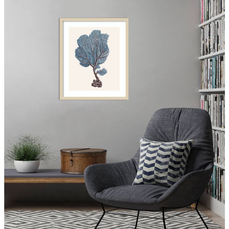 Indigo Reef IV Blue and Natural Framed Wall Art Print