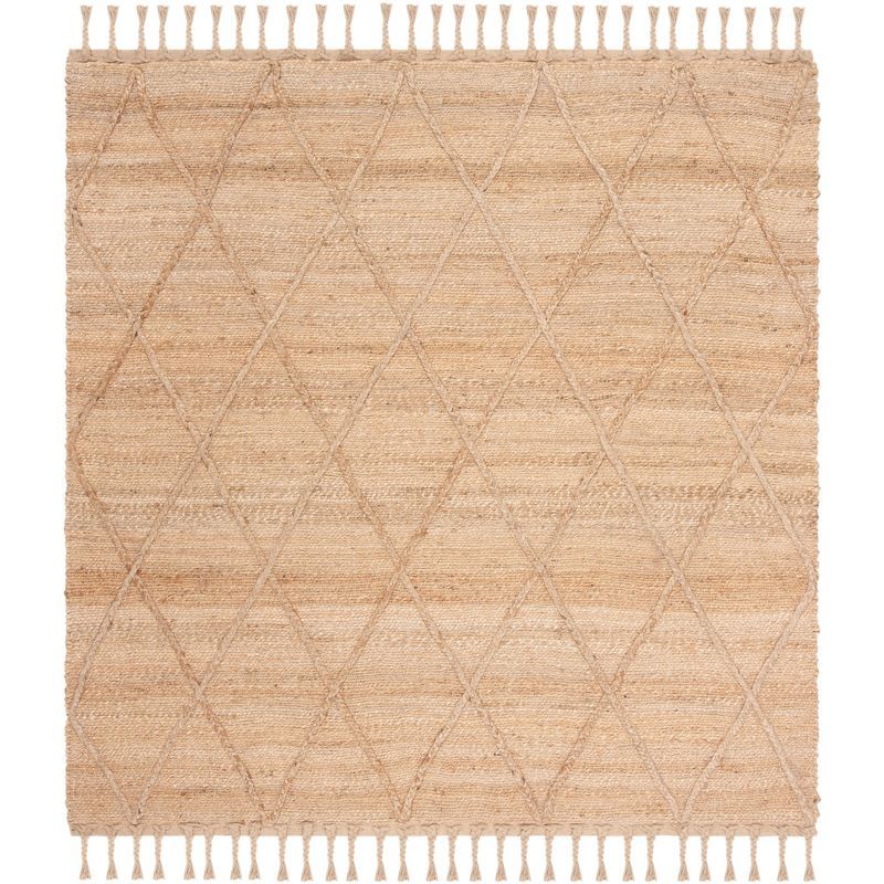 Handmade Natural Fiber Jute Square Area Rug