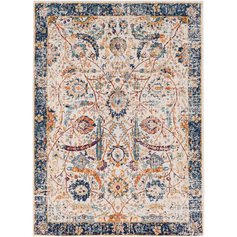 Elegant Grayson Reversible Rectangular Rug in Synthetic Gray, 6'7" x 9'